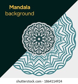 Outline flower mandala. decorative ornament. floral design element. vector illustration