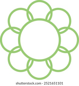 Kontur Blume Motiv Design Element, Blume Symbol
