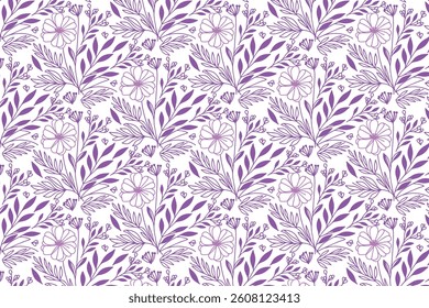 outline flower sketch seamless pattern with a modern minimal touch for fashion-forward women wear and accessories

