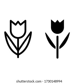Outline flower vector icon. rose illustration sign collection. beauty symbol. 