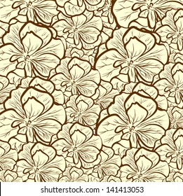 outline flowers background