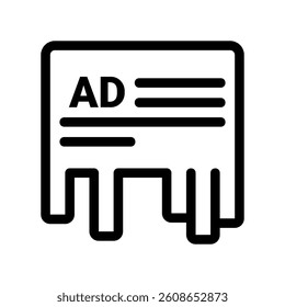 Outline flyer advertisement with tear off strips for local promotion clearly