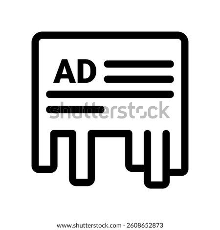 Outline flyer advertisement with tear off strips for local promotion clearly