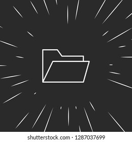 Outline folder icon illustration isolated vector sign symbol