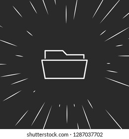 Outline folder icon illustration isolated vector sign symbol