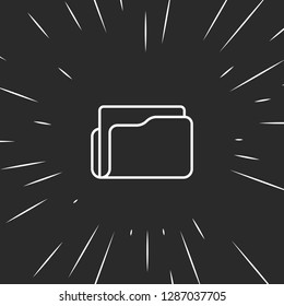 Outline folder icon illustration isolated vector sign symbol