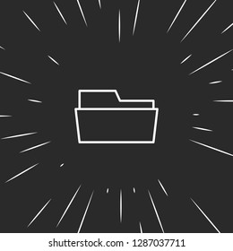 Outline folder icon illustration isolated vector sign symbol