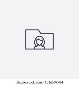 Outline folder icon illustration isolated vector sign symbol