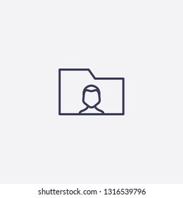 Outline folder icon illustration isolated vector sign symbol