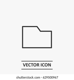 Outline folder  icon illustration vector symbol