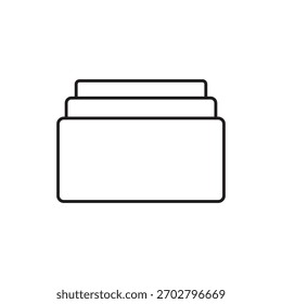 Icono de carpeta de esquema para organizar y almacenar archivos o documentos.