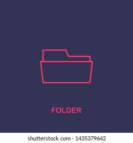 Outline folder icon.folder vector illustration. Symbol for web and mobile
