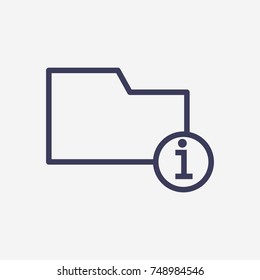 Outline folder information  icon illustration vector symbol
