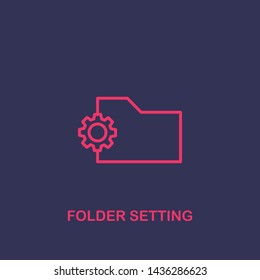 Outline folder setting icon.folder setting vector illustration. Symbol for web and mobile