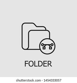 Outline folder vector icon. Folder illustration for web, mobile apps, design. Folder vector symbol.