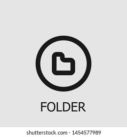 Outline folder vector icon. Folder illustration for web, mobile apps, design. Folder vector symbol.
