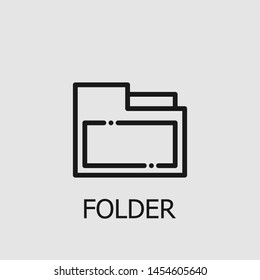 Outline folder vector icon. Folder illustration for web, mobile apps, design. Folder vector symbol.