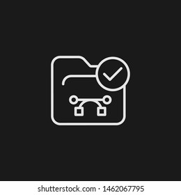 Outline folder vector icon. Folder illustration for web, mobile apps, design. Folder vector symbol.