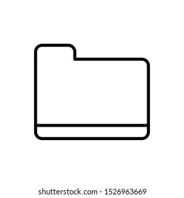 Outline folders vector icon editable vector stroke