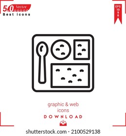 Outline food Icon. food icon vector isolated on white background. Graphic design, material-design, Best sellers 2022 icons, mobile application, UI UX design, EPS 10 format vector