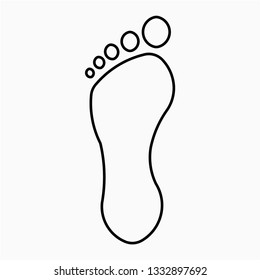 Outline foot vector icon