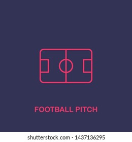 Outline football pitch icon.football pitch vector illustration. Symbol for web and mobile