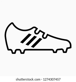 Outline football shoes pixel perfect vector icon