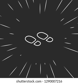 Outline footprint icon illustration isolated vector sign symbol