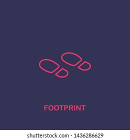 Outline footprint icon.footprint vector illustration. Symbol for web and mobile