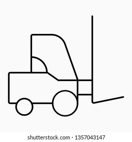 Outline forklift vector icon