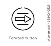 outline forward button vector icon. isolated black simple line element illustration from user interface concept. editable vector stroke forward button icon on white background