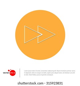 Outline Forward icon, Vector Illustration, Flat pictogram icon