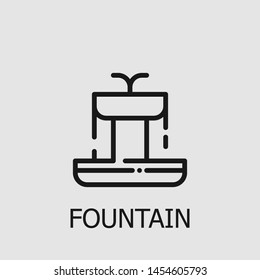 Outline fountain vector icon. Fountain illustration for web, mobile apps, design. Fountain vector symbol.