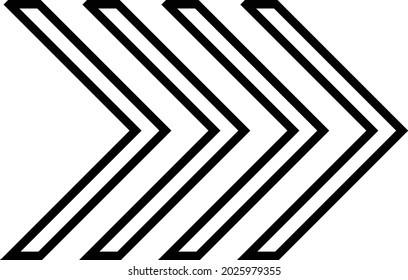 Outline four separate arrow heads.  can be used for anyone, anytime, anywhere, any industry, any field, and any media. 
