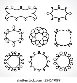 outline frame curls
