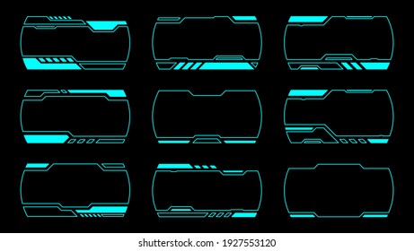 Outline frame futuristic modern interface hud.
