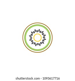 Outline fruit logo icon template