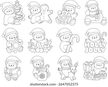 Outline of Funny baby sloth animal series stock. Coloring pages of Slow life of fluffy sloth designs. Outline of merry christmas by sloth