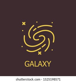 Outline galaxy vector icon. Galaxy illustration for web, mobile apps, design. Galaxy vector symbol.