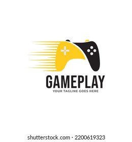 outline game logo vector template.