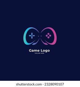 outline game logo vector template.
