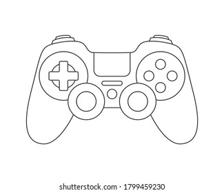 Outline gamepad. Gamepad illustration for web, mobile apps, design. Vector illustration.