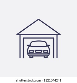 Outline garace icon illustration,vector auto sign symbol
