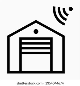 Outline garage door vector icon