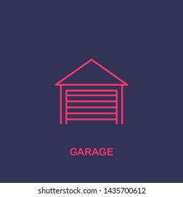 Outline garage icon.garage vector illustration. Symbol for web and mobile