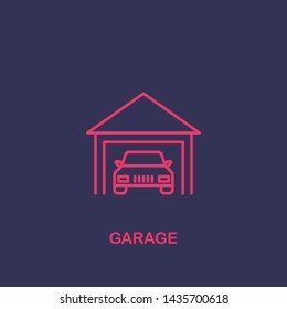 Outline garage icon.garage vector illustration. Symbol for web and mobile