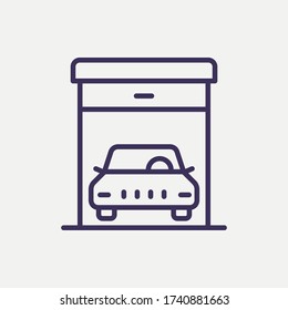Outline garage icon.garage vector illustration. Symbol for web and mobile