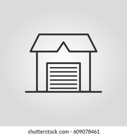  Outline garage  web icon 