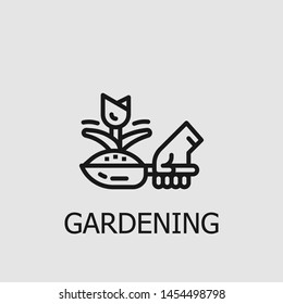 Outline gardening vector icon. Gardening illustration for web, mobile apps, design. Gardening vector symbol.