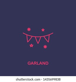 Outline garland icon.garland vector illustration. Symbol for web and mobile